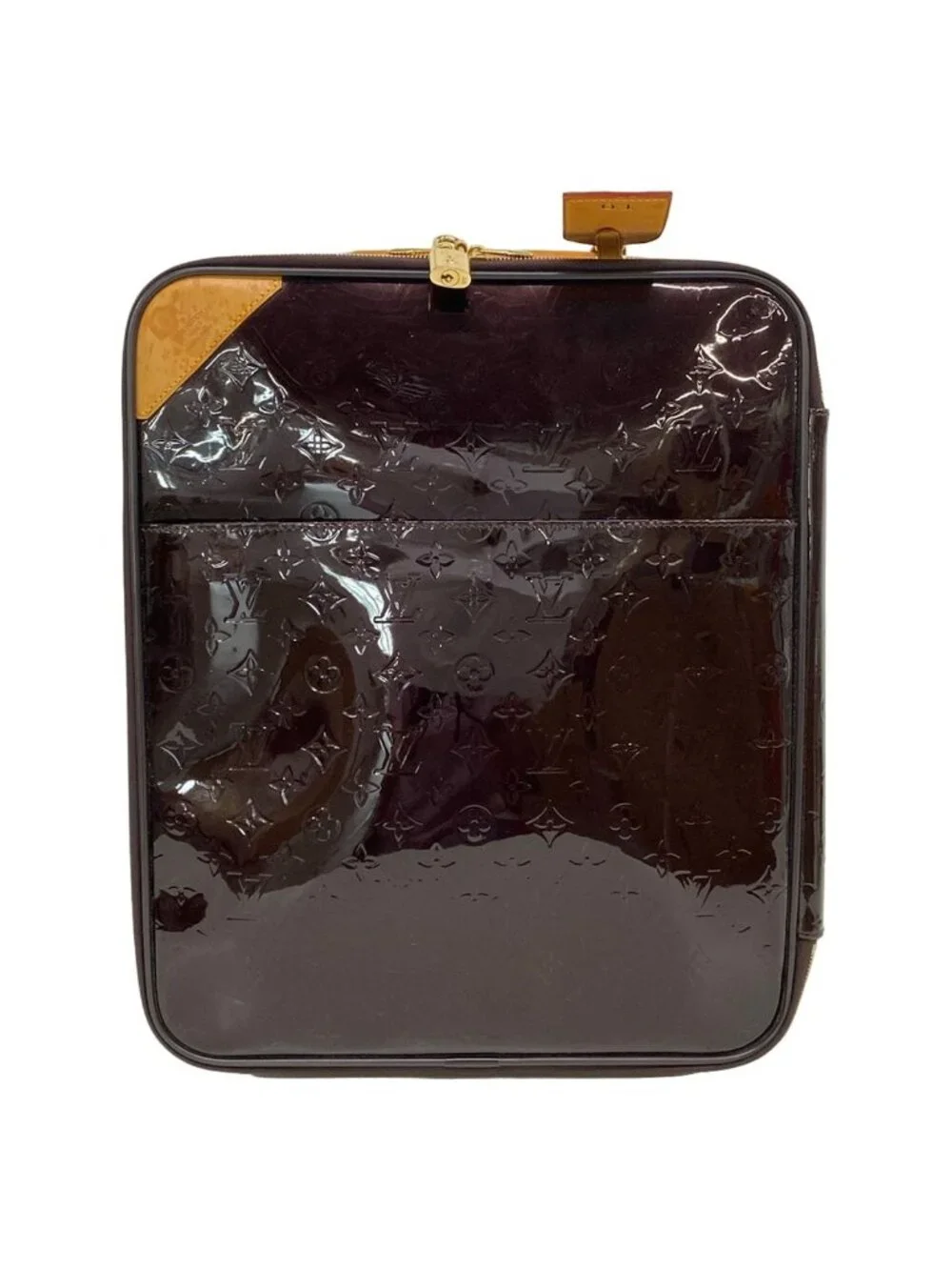 Louis Vuitton Travel Bag Monogram Vernis Pegase 45 Amarante Leather